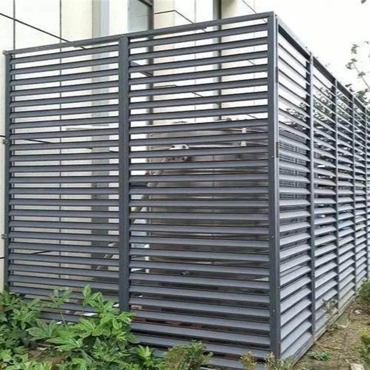 Алюминиевые жалюзи 铝合金空调外机罩工厂定做室外防雨百叶窗通风口中央空调格栅护栏