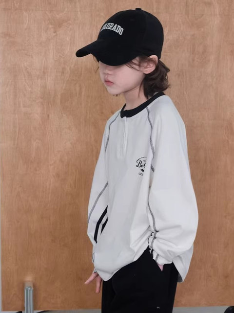 German Razt Brand Store Boys' Long-Sleeve Spring and Autumn 2026 New Style Base Shirt Boys' Spring Thin Sweatshirt