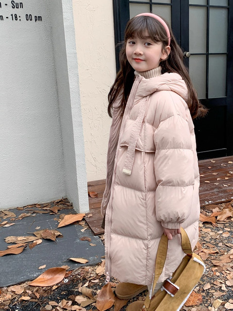 German Razt Brand Store Children's down Jacket 2025 Three-Proof Thickened Over-The-Knee Style for Older Girls 90% down Coat