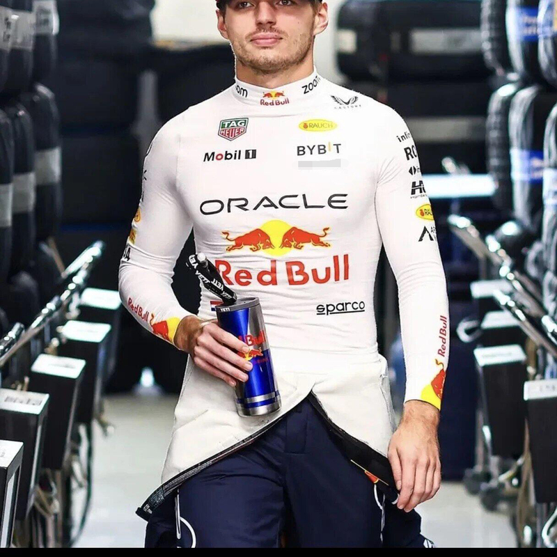 2025F1 Red Bull Racing White Base Layer Tight-Fitting Shirt, Long-Sleeved, Comfortable Polyester, Skin-Friendly, Suitable for Wearing under Clothing, Similar to Verstappen's Style 2025F1 Red Bull Racing White Base Layer Tight-Fitting Shirt, Long-Sleeved, Comfortable Polyester, Skin-Friendly, Suitable for Wearing under Clothing, Similar to Verstappen's Style