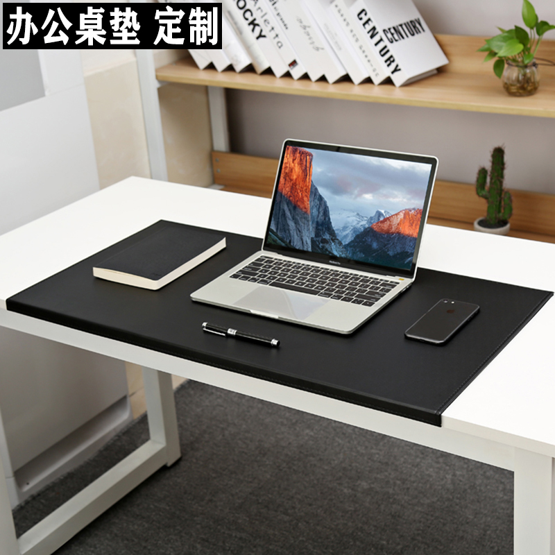 Buckle edge computer office desk mat hanging edge business writing desk cushion oversized leather lock line mouse pad set production