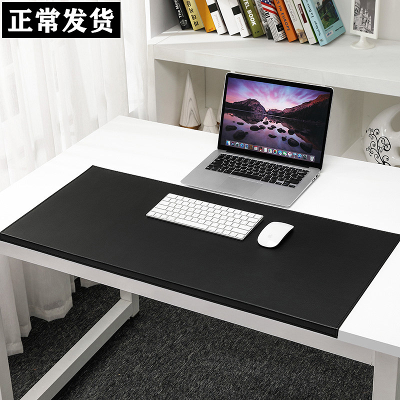 Buckle hanging edge microfiber computer office writing desk mat scratch-resistant wear-resistant lock edge litchi pattern leather mouse pad
