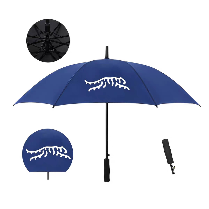 Tiger Woods Golf Long-Handled Umbrella, Solid Color Business Umbrella, Sunshade, Uv Protection, Large Sun Umbrella, Unisex
