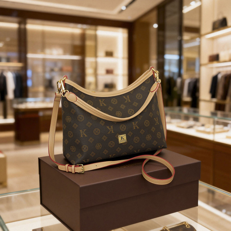 Lvq European and American High-End Luxury Brand Women's Bags 2026 New High-End Replica Underarm Bag Single Shoulder Crossbody Bag