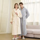Flannel Men's Nightgown, Women's Couple's Pajamas, Autumn and Winter Coral Velvet Bathrobe Style, Thickened and Warm, Long Style for Home Use