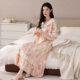 Women's Nightgown Autumn Pure Cotton with Chest Pad Anti-Bump Long-Sleeve Winter Comfortable Women's Sleepwear Autumn Women's Style 2025 New Model