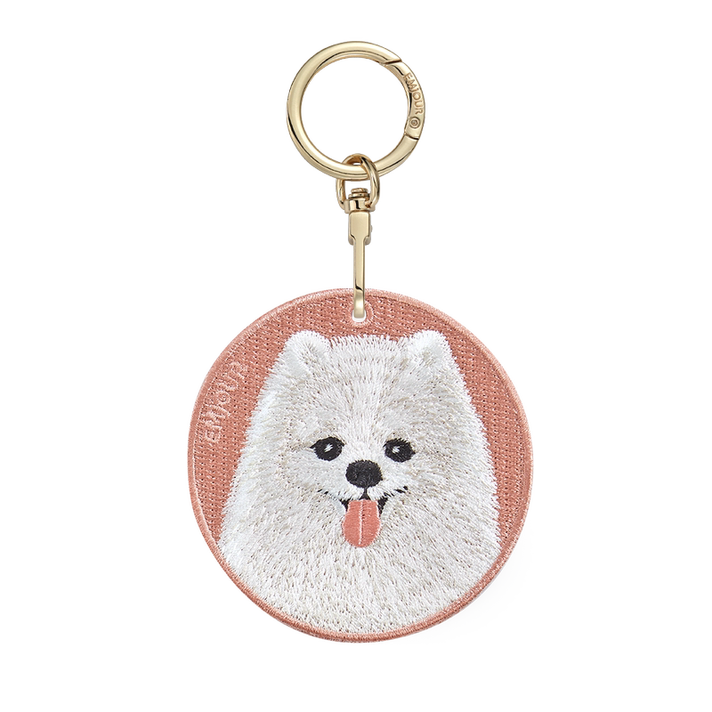 Taiwan Emjour Bomei Original Double-Sided Embroidered Puppy Pendant Cute Animal Charm Bag Accessory Taiwan Emjour Bomei Original Double-Sided Embroidered Puppy Pendant Cute Animal Charm Bag Accessory