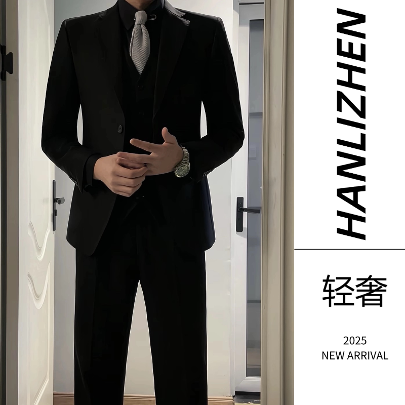 Summer New Style Handsome British Slim-Fit Suit Men's Gentleman Business Casual Wedding Groom Suit Summer New Style Handsome British Slim-Fit Suit Men's Gentleman Business Casual Wedding Groom Suit