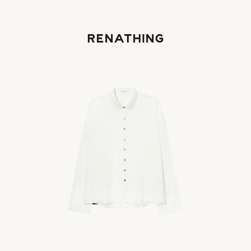 Renathing Light Luxury Textured Glossy Shirt