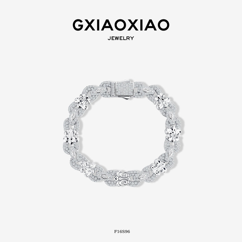G Xiaoxiao Bracelet Is a High-End and Exquisite Fully-Encrusted Iris Flower Chain, a Valentine's Day Gift for Your Girlfriend, a Couple's Bracelet