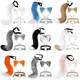 Tail Cosplay Toy Cat Ears Cat Tail Set Fox Japanese Handmade Cosplay Cat Girl Headband Tie Accessories