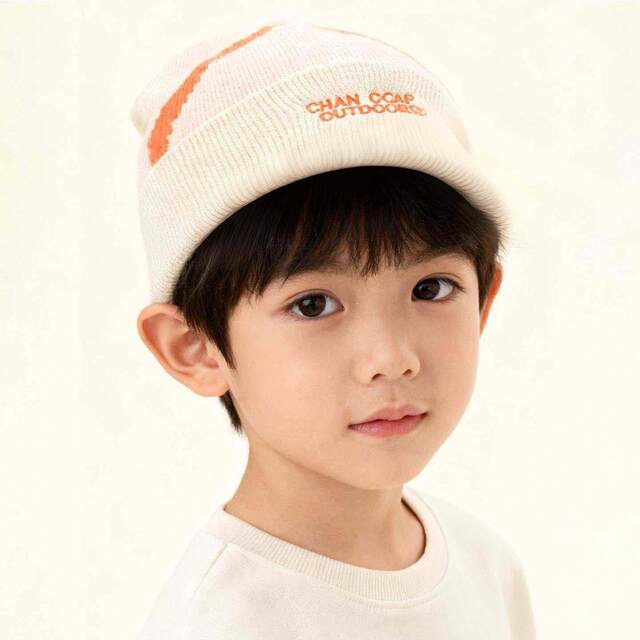 Children's woolen hat for boys and girls in autumn and winter, warm and cold hat, outdoor mountaineering and skiing, versatile ear protection knitted hat, trendy brand
