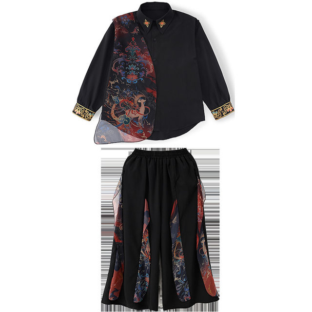 Children's Chinese Style Street Dance Performance Costumes New Year's Day Model Runway Show Tang Suit Kidsren's Jazz Dance Hiphop Dance Trendy Clothing