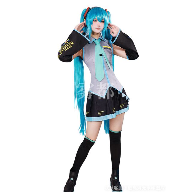 Hatsune Cosplay Costume, Wig, Shoes, Official Outfit, Princess, Anime Exhibition, Female Costume, Cosplay, Future, Two-Dimensional
