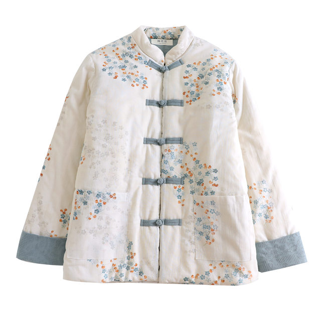 Cotton Padded Jacket for Women, Winter Thickened Warm Traditional Chinese Style Cotton Coat, Loose Cotton Clothing for Middle-Aged and Elderly, Outerwear