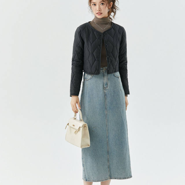 Lamb Wool Cotton Coat for Women, Fleece-Lined Warm Cotton Jacket, down Cotton Inner Layer, Base Layer Cotton Jacket, Mom's Clothing, Cold-Proof Inner Wear