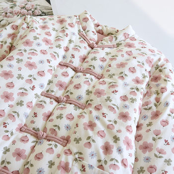 Women's Cotton-Padded Jacket 2025 New Model Handmade Cotton Jacket with Xinjiang Cotton, Thickened Retro Style with Large Floral Buttons