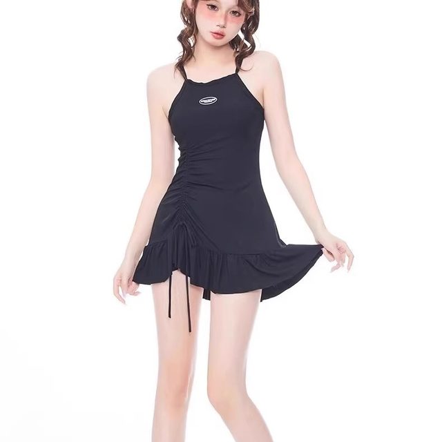 Swimsuit for Women, Suitable for Hot Springs, with a High-End Feel, Small Bust Enhancement, Flattering for Complexion, Slimming, Tummy-Concealing, Stunning Skirt-Style Two-Piece Swimsuit