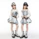 New Year's Day Girls' Jazz Dance Costumes, Girl Group Performance Outfits, Silver Sweet and Cool Dance Performance Outfits, Model Runway Fashion Outfits