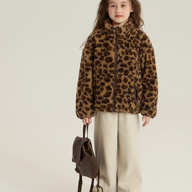 Children's Winter Fleece-Lined Straight-Leg Pants, Parent-Child Style, Warm Casual Pants for Girls, Korean Version, Integrated Fleece Long Pants, New