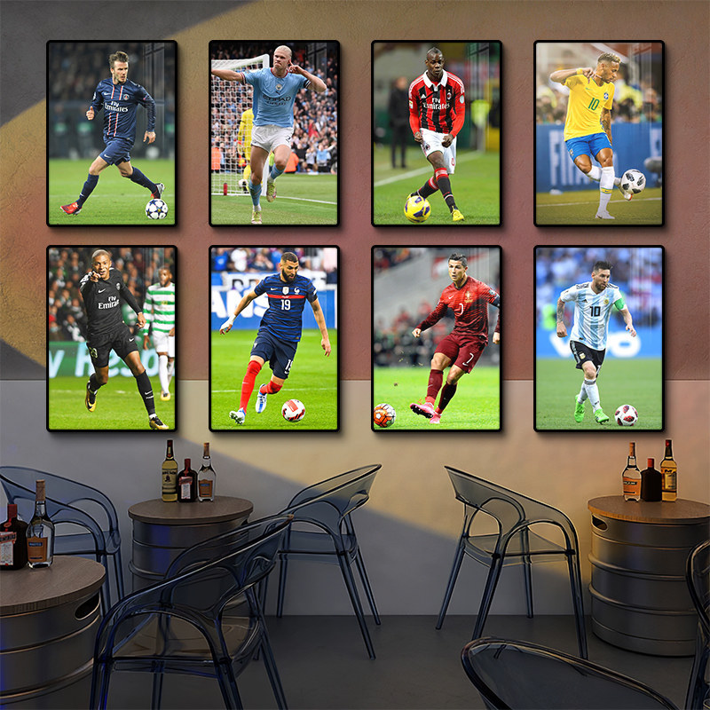 C Wall Art Mural Decorative Painting Poster European Cup Football Star Sports Lottery Background Wall World Cup