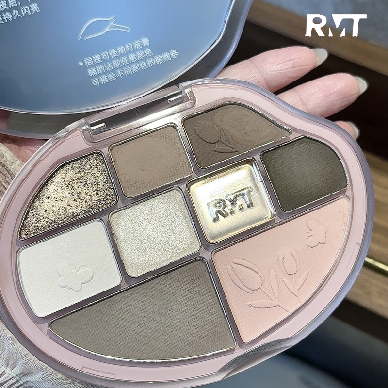 罗小曼九色眼影盘2025新款高光修容盘日常淡妆卧蚕盘面部综合盘