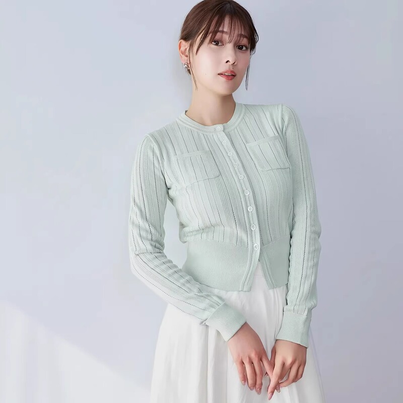 Rufy Exclusive Original Mother's Brand Ice Silk Cooling Rayon Hollow Knit Cardigan Sun Protection Clothing