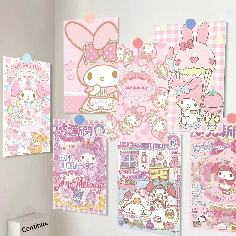 Melody Poster New Style Cartoon Poster Girly Ins-Style Dorm Room Photo Background Wall Sticker Material Paper Melody Poster New Style Cartoon Poster Girly Ins-Style Dorm Room Photo Background Wall Sticker Material Paper