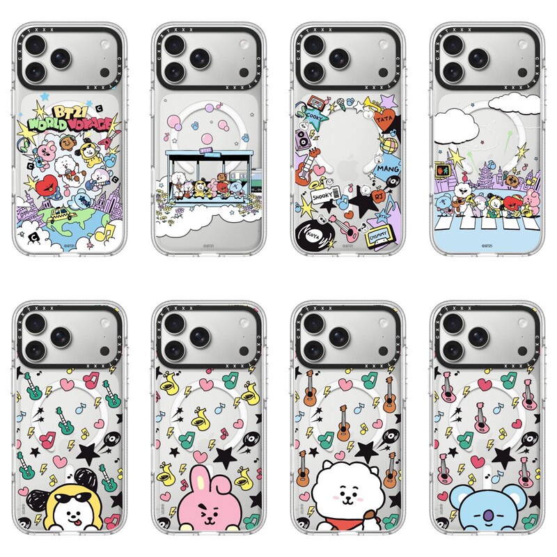 Bt21 Bts Cute and Adorable Items Apple 18Promax Suitable for Iphone17Pro Phone Case 16Pro Celebrity Style 15Pro Cartoon 14/13/12 Anti-Drop Magnetic Hard Case