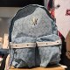 Anta Owen Lifestyle Series Casual College Style Fabric Backpack Unisex Couple Style Denim Light Blue