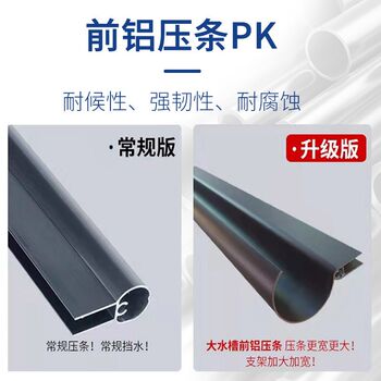 Outdoor Rainproof Canopy with Large Water Trough, Aluminum Alloy Bracket, Transparent Silent Eaves, Window Balcony Courtyard Sunshade Awning