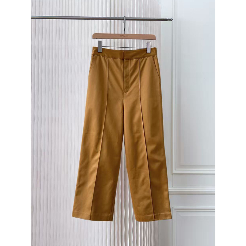 Mars Clothing Japanese Imported Cotton Satin Fabric Work Pants Straight-Leg Pants Cropped Pants 682150 Mars Clothing Japanese Imported Cotton Satin Fabric Work Pants Straight-Leg Pants Cropped Pants 682150
