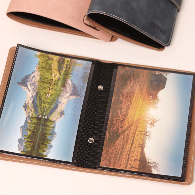 棕色系儿童方8方10相册封面闺蜜写真婚纱影集，2025流行趋势下如何选到心仪的皮面相册？