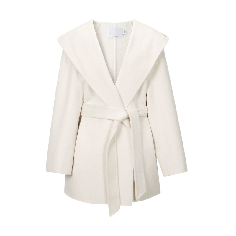 Mm Mai 2026 Autumn/Winter New Classic Style Bathrobe Cape Hooded Woolen Coat for Women 5Ha970421 Mm Mai 2026 Autumn/Winter New Classic Style Bathrobe Cape Hooded Woolen Coat for Women 5Ha970421