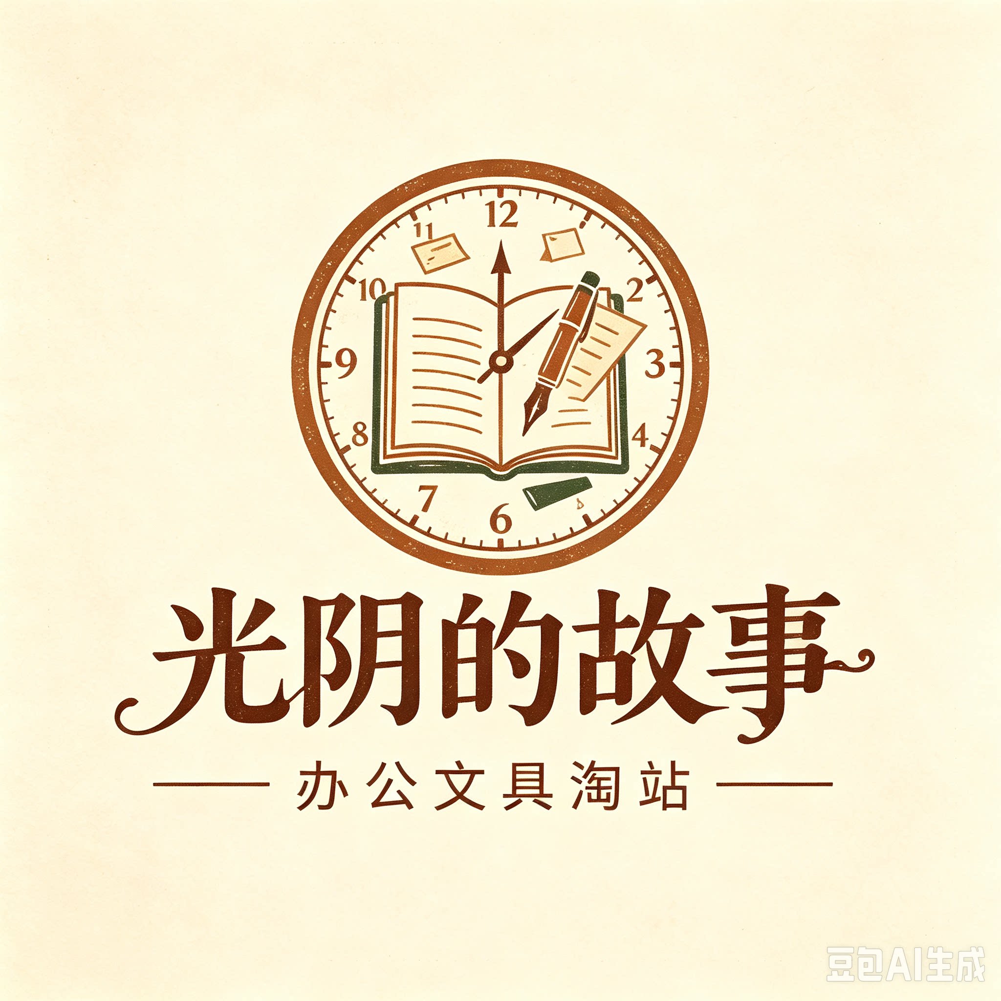 光阴的故事办公文具淘站的LOGO