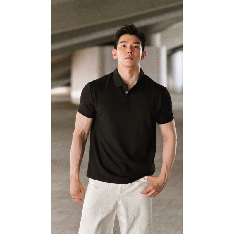Max Rush Polo Shirt American Style Light Business Casual Ribbed Lapel High-End Pique Commuter T-Shirt Max Rush Polo Shirt American Style Light Business Casual Ribbed Lapel High-End Pique Commuter T-Shirt