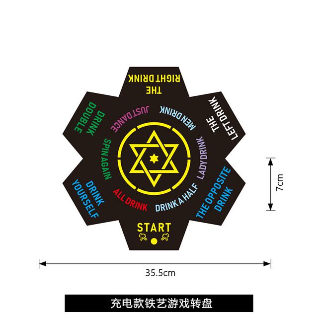 Bar luminous game turntable night party party atmosphere props fighting wine drinking turntable entertainment electronic equipment