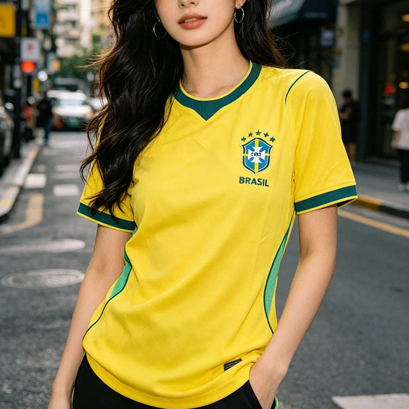 New Style Football Cheerleader Outfit for Women, Sexy Performance Short-Sleeve Argentina Brazil Mexico Fan Clothing Cheerleading Outfit