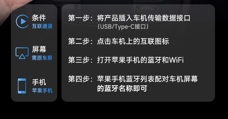 Cross-Border Hot-Selling Car-Machine Connectivity Box, Smart Wireless Carplay 2-in-1 Car Wireless Box, Volkswagen Mercedes-Benz E