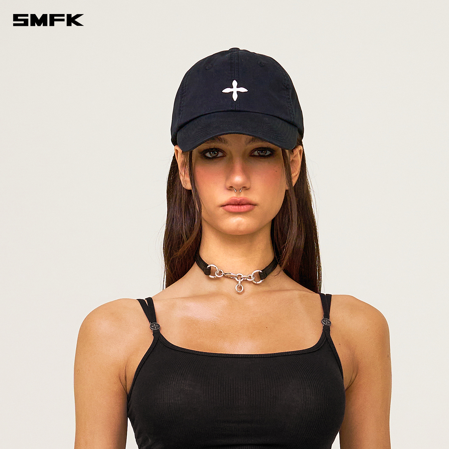Классическая бейсболка SMFK с крестообразным цветком/цепочкой, вышивка, изогнутый край H0001B4/5