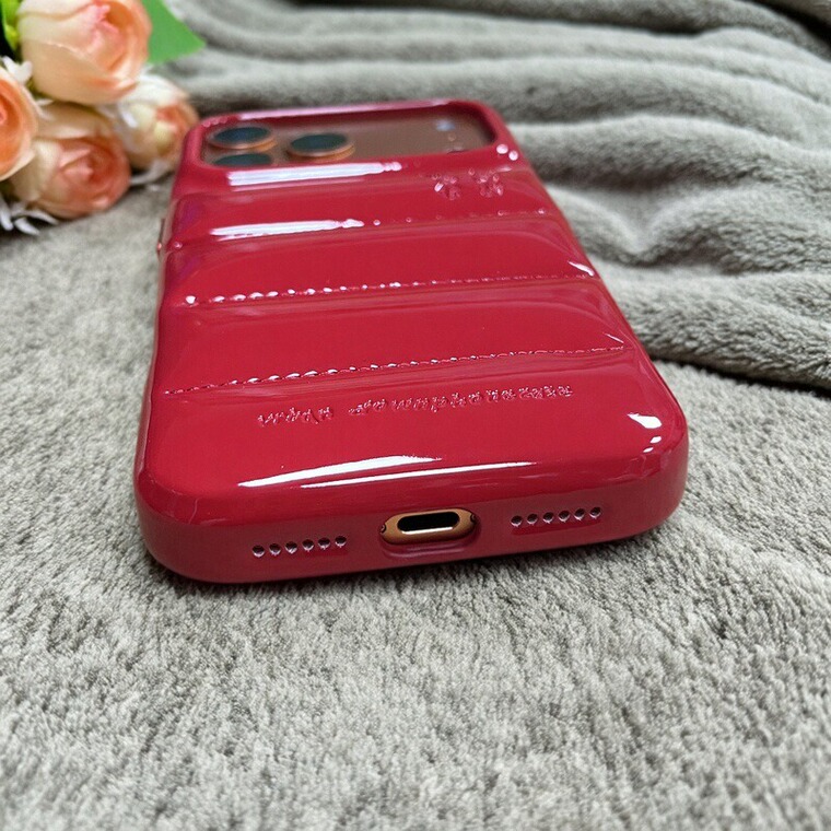 Devil Horns Padded Quilting iPhone Case
