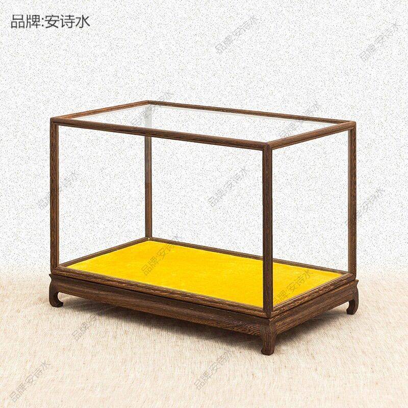 Wing wood BJtXcx8H red chicken wood glass cover ornaments transparent play antique Guanyin Buddha statue Ming dust cover display cage