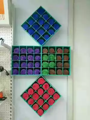 Wall-mounted car beauty car wash shop thick large and small towel finishing box storage box grid glass wash