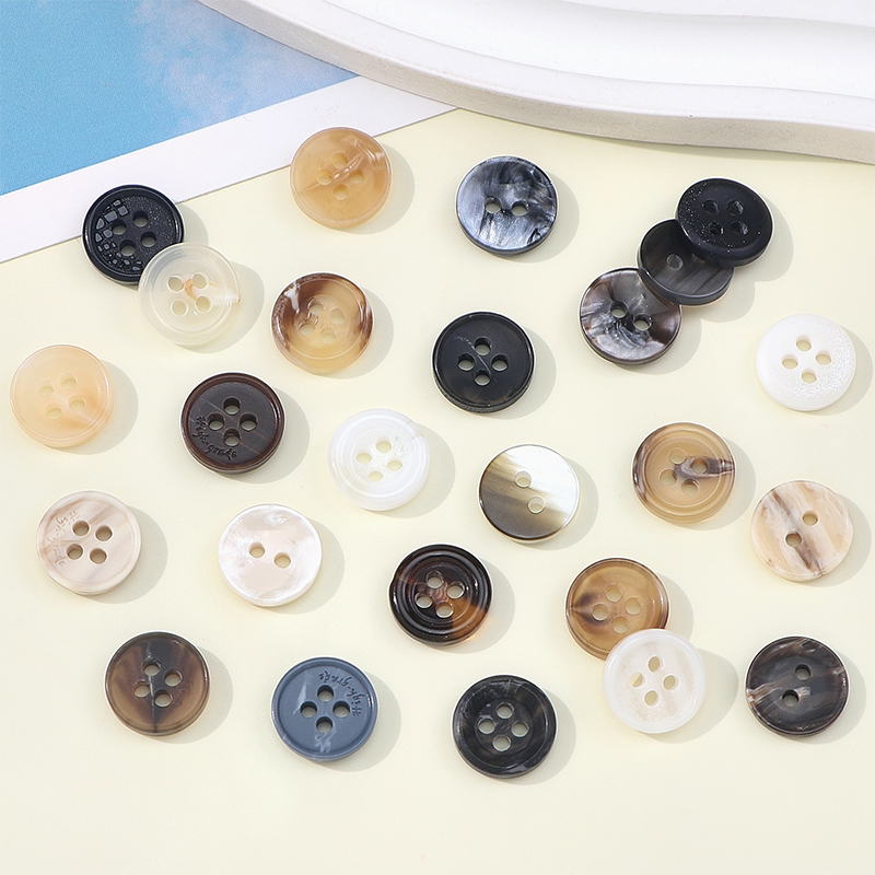 High-End Resin Shirt Buttons for Men and Women, Round Knitwear Cardigan Shirt Buttons, Suit Inner Buttons, Small Button Accessories