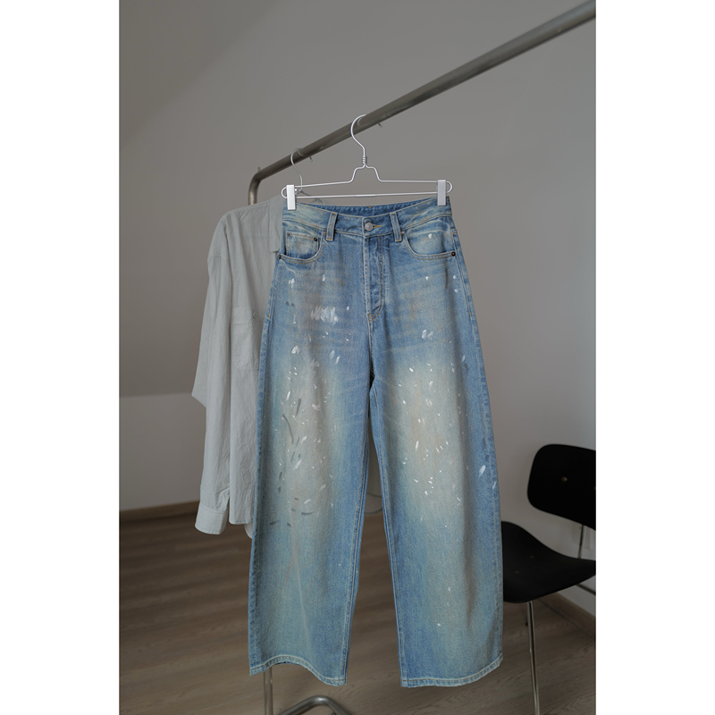 Summer Flowers | 26 Spring/Summer Turkish Imported Fabric Vintage Handmade Classic Splatter Ink Jeans Can Be Worn in All Seasons