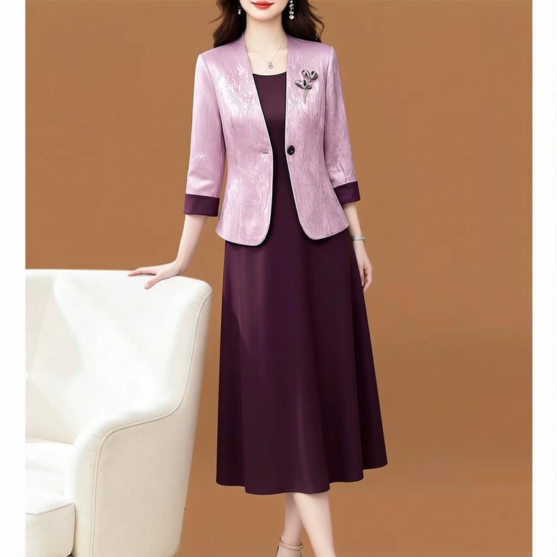 Elegant and Luxurious Wedding Banquet Dress for Mother-In-Law, Young and Stylish Dress with a High-End Feel, Autumn Outfit Elegant and Luxurious Wedding Banquet Dress for Mother-In-Law, Young and Stylish Dress with a High-End Feel, Autumn Outfit