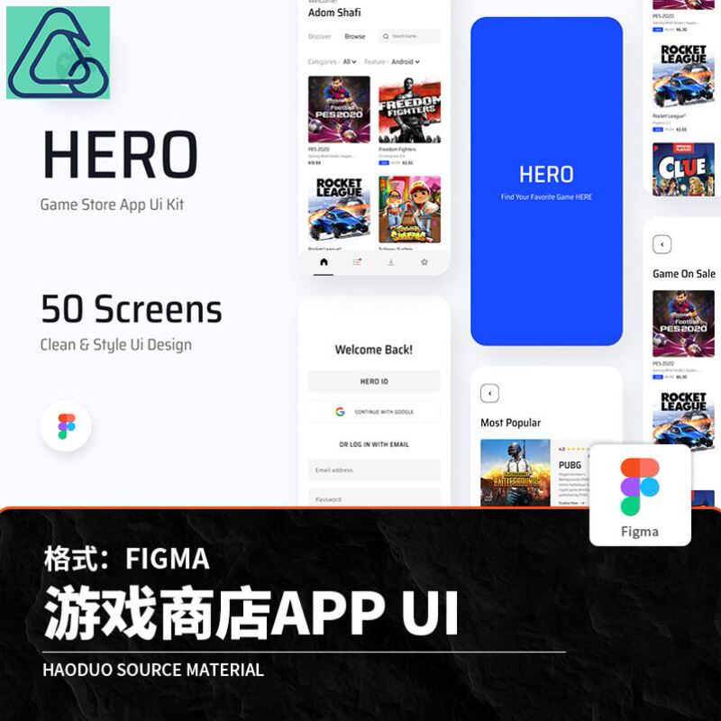 Game Store Development and Management Application Download and Sale of App Program Ui Interface Figma Design Material Templates