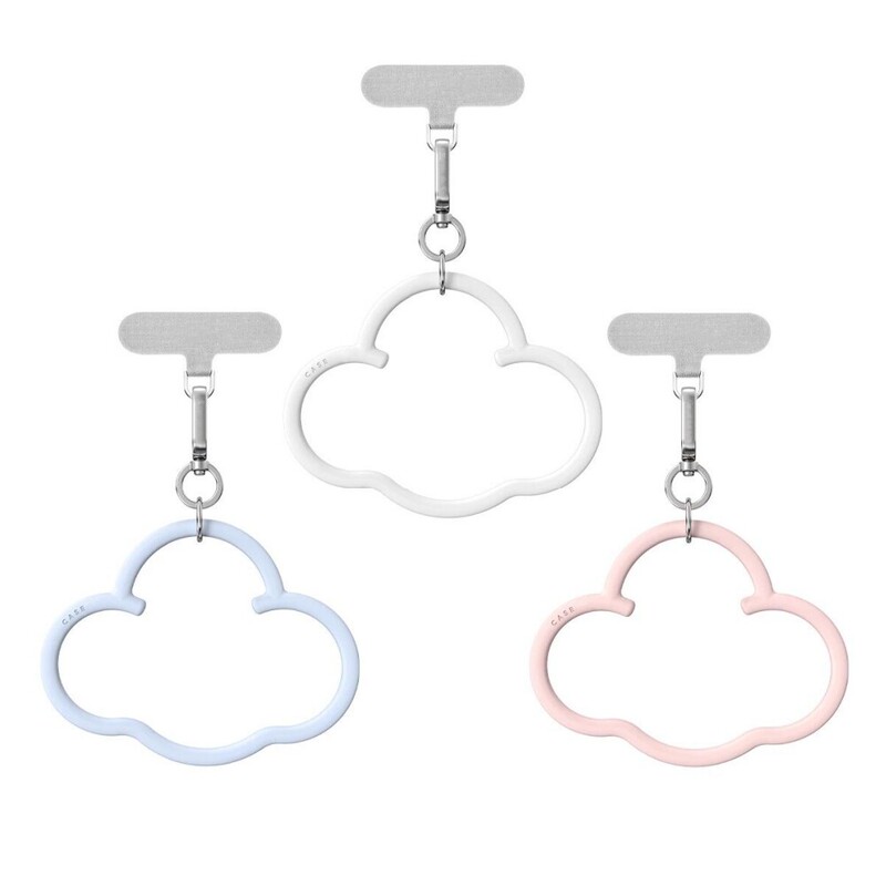 Cloud New Cloud-Shaped Silicone Wristband Phone Case Pendant Keychain English Letters DIY Lanyard Hanging Chain Accessories