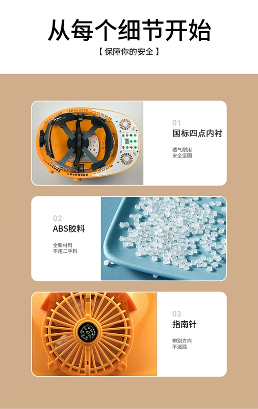 nón công trình Mũ bảo hiểm có quạt năng lượng mặt trời nam điều hòa không khí làm lạnh công trường sạc đôi kem chống nắng mùa hè làm mát mũ bảo hiểm bluetooth ánh sáng mũ bảo hộ