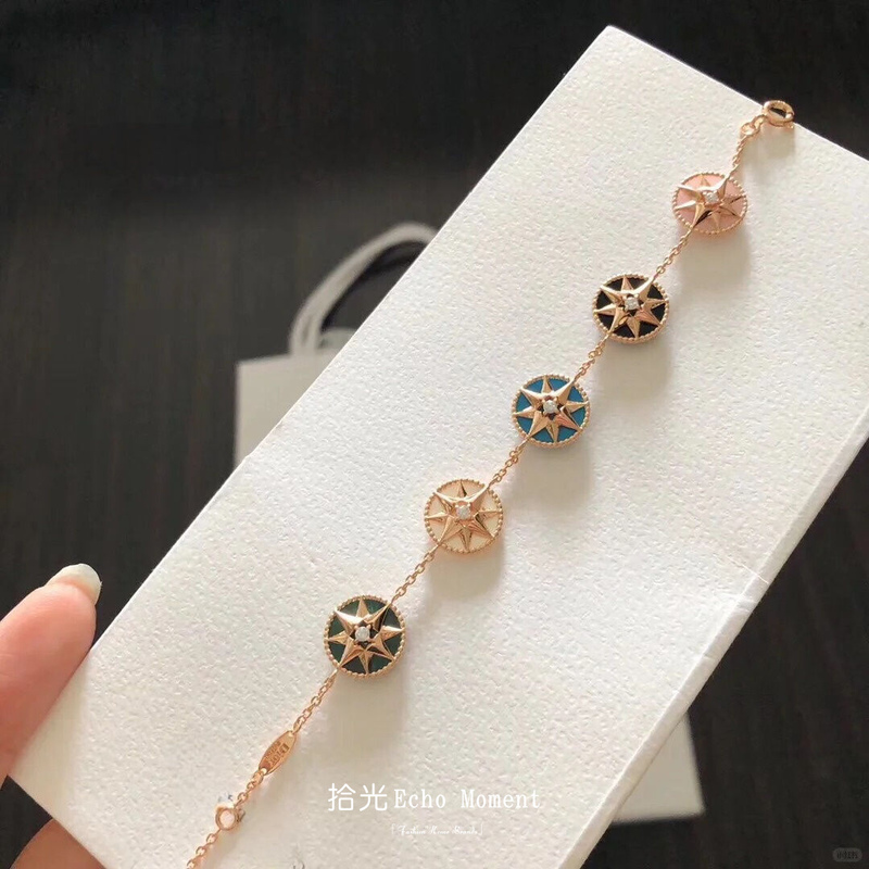 【Timeless】Korean-Style Compass Eight-Pointed Star Bracelet, Fortune-Attracting Star and Moon Mother-Of-Pearl Agate Star Double-Sided High-Value Jewelry